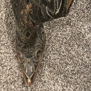 Distressed lizard Corral boots